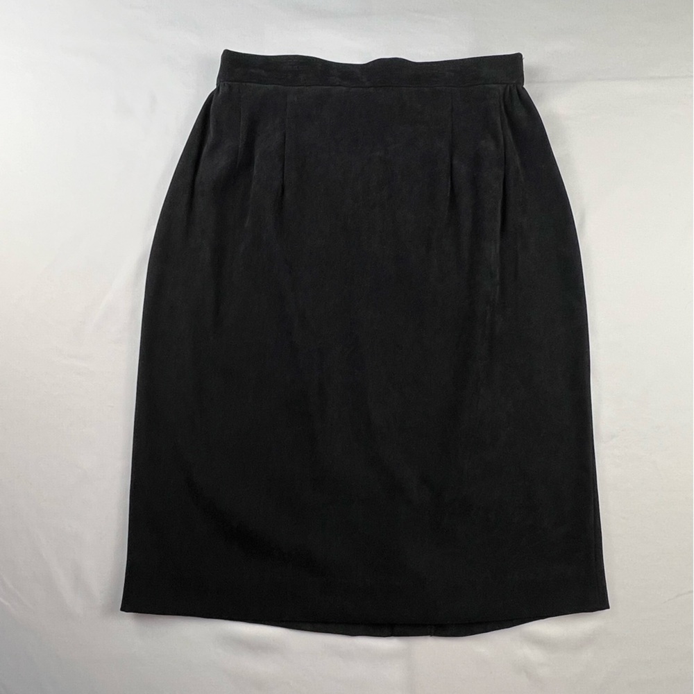 Jessica Howard - Women’s Skirt - Black Velvet - Size 8 - Vintage - Pencil Skirt